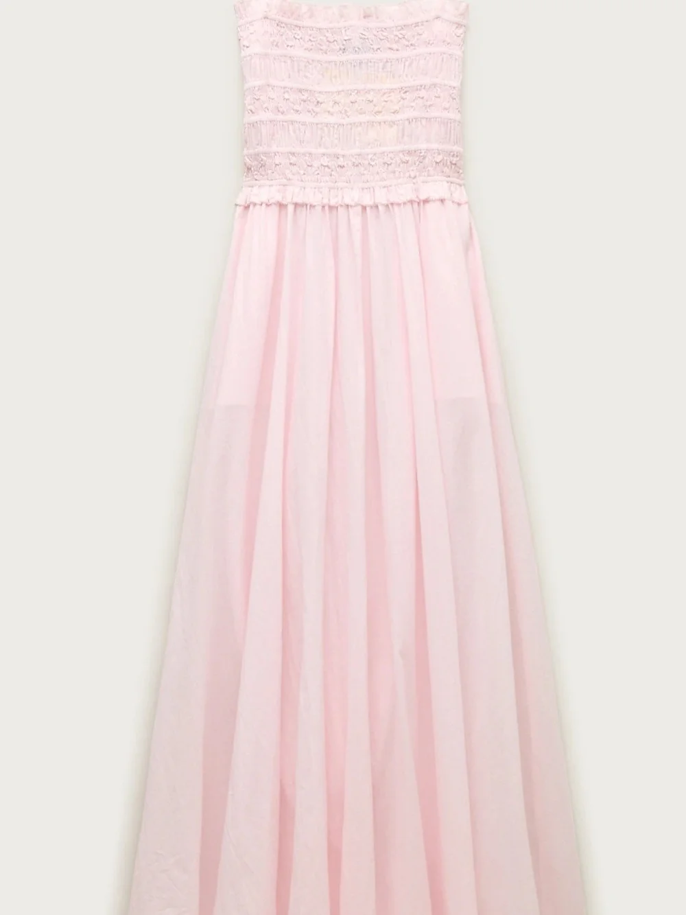 J. Crew NWT Light Pink Smocked Maxi Dress with Thin Straps